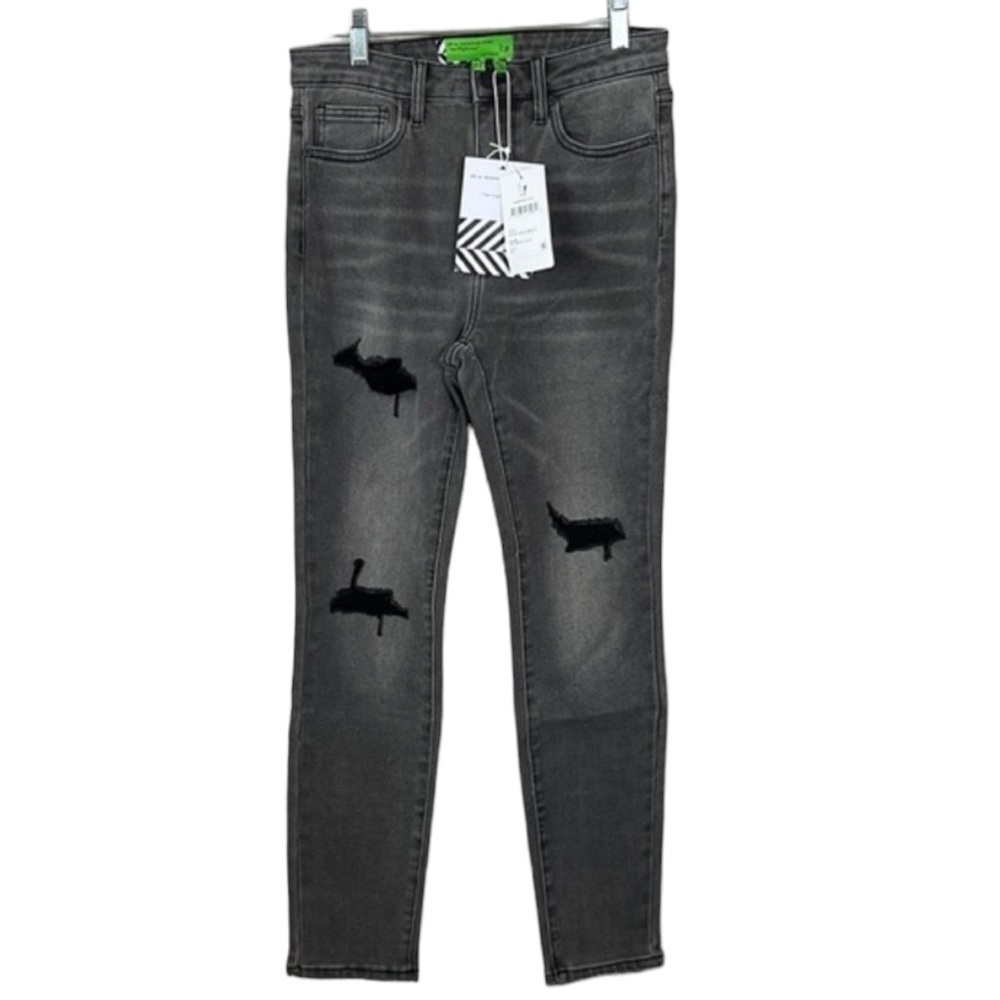 Free People x Sandrine Rose Destroyed Rain Skinny Jeans Size 27